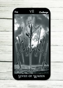The Seven of Wands Wo(man) or mouse ? Stand up for your beliefs ….
