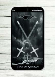 The Two of Swords – The situation is perfectly balanced what is your next move?
